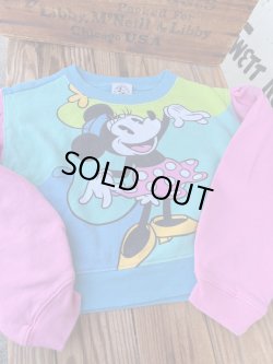 画像1: MINNIE MOUSE "MULTI COLOR🎪" KIDS USED SWEAT SHIRTS 