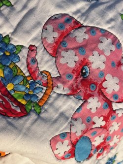 画像5: DREAM ANIMALS (ᵔᴥᵔ) VINTAGE  BABY QUILT BLANKET