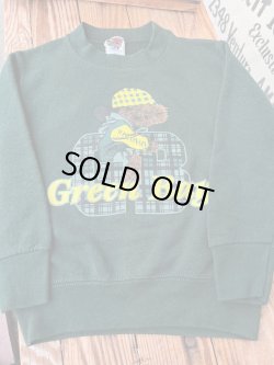 画像1: GREEN BAY🧸TEDDY BEAR "MADE IN USA" KIDS 1990'S SWEAT SHIRTS