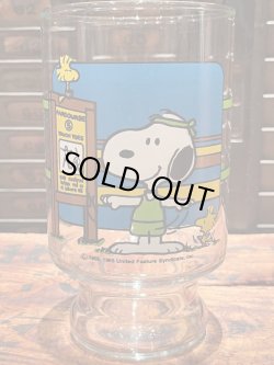 画像1: PEANUTS "WE SUPERSTARS STAY IN SHAPE" 1970'S ANCHOR HOCKING GLASS 