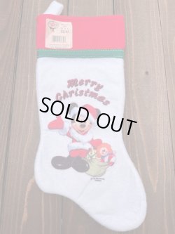 画像1: MICKEY MOUSE 1980'S D.STOCK CHRISTMAS STOCKING