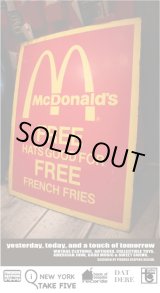 画像: McDONALD'S GOOD FOR FREE FRENCH FRIES SIGN BOARD