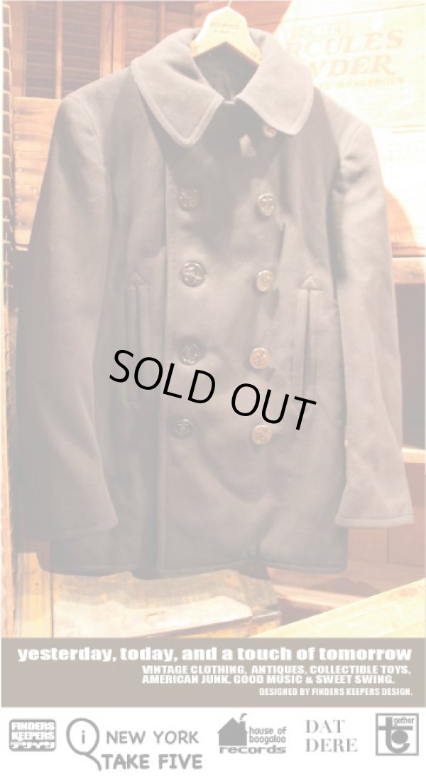 画像1: U.S.NAVY 1940'S 10 BUTTONS P COAT