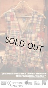 画像: POLO RALPH LAUREN MADRAS PATCHWORK VEST 