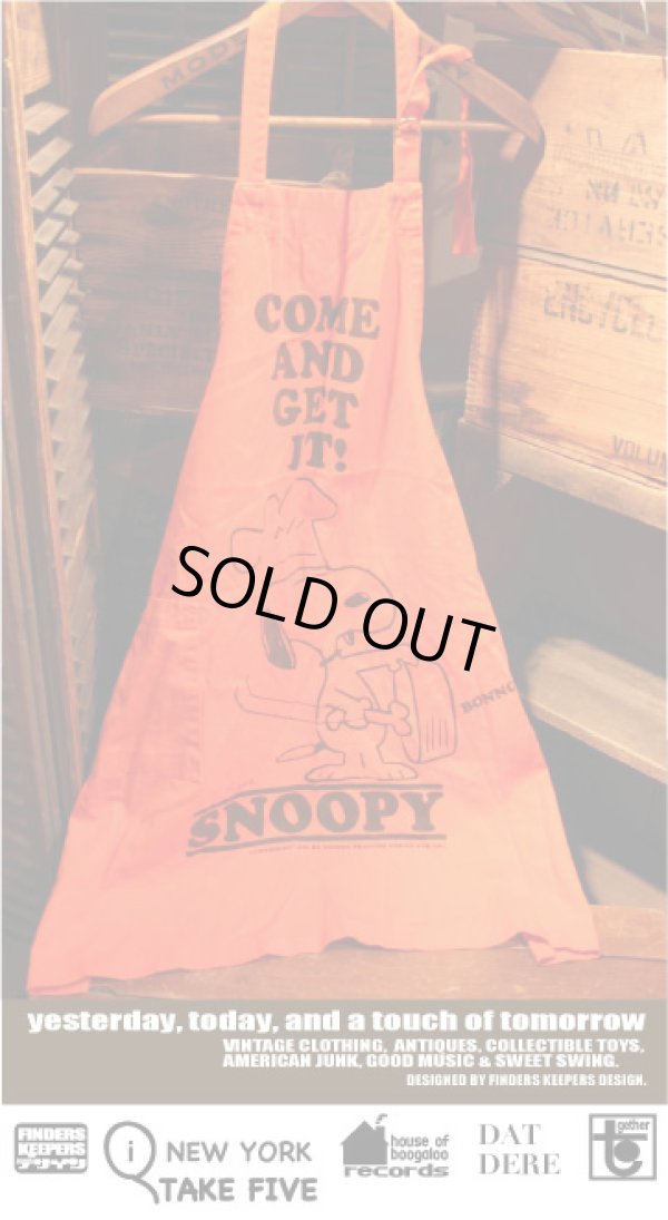 画像1: SNOOPY 1960'S "COME AND GET IT" APRON