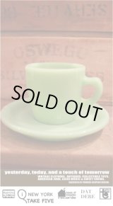 画像: FIRE KING 1940'S JADE-ITE RESTAURANT WARE CUP & SAUCER #1