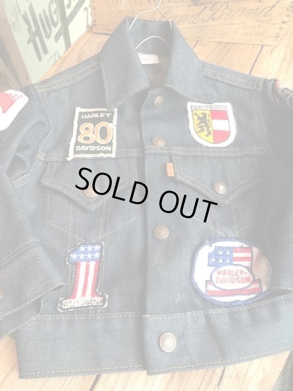 画像1: LEVI'S "HARLEY DAVIDSON'S PATCHED" KIDS VINTAGE DENIM JACKET