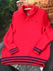 画像1: POLO RALPH LAUREN USED SHAWL COLLAR SWEATER