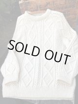 画像: SCOTCH HAND KNITTED ARAN "MADE IN SCOTLAND" FISHERMAN SWEATER