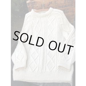 画像: SCOTCH HAND KNITTED ARAN "MADE IN SCOTLAND" FISHERMAN SWEATER