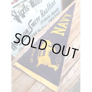 画像: U.S. NAVY "GET'EM GOAT" 1950'S FELT BANNER