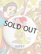 画像: THE SEVEN DWARFS "DOPEY" VINTAGE PIN BACK BUTTON