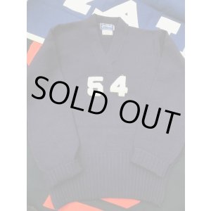 画像: JOE ELLIOTT 1950'S NUMBER PATCHED SWEATER