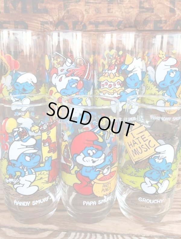 画像4: SMURF 1980'S HARDEES "I HATE ♥MUSIC" GLASS #1