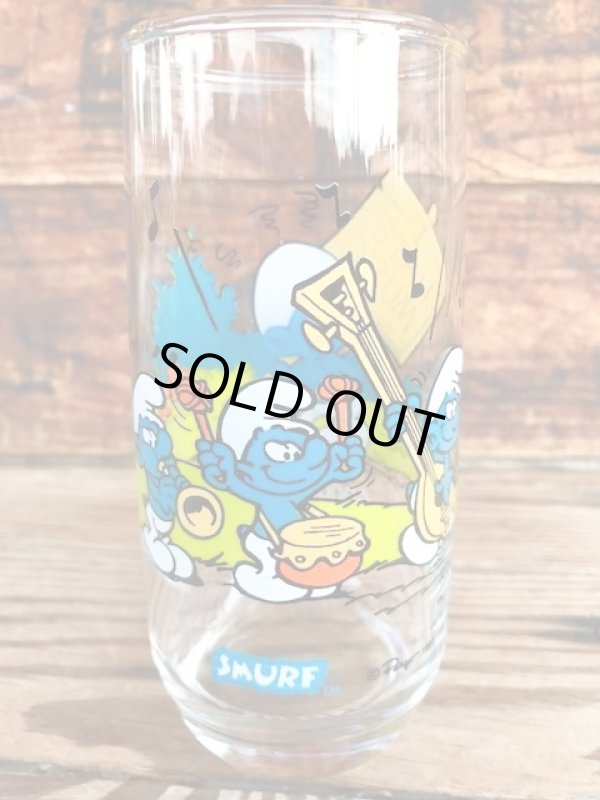 画像2: SMURF 1980'S HARDEES "I HATE ♥MUSIC" GLASS #1