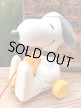 画像: SNOOPY AND WOODSTOCK "HASBRO" 1980'S PULL TOY