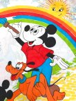 画像1: DISNEY VINTAGE "RAINBOW" TWIN FLAT SHEETS