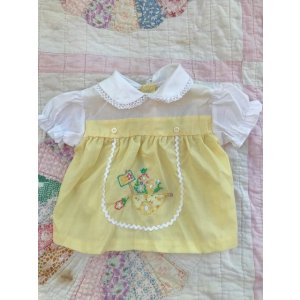 画像: YELLOW FLOWER KIDS VINTAGE ONEPIECE 