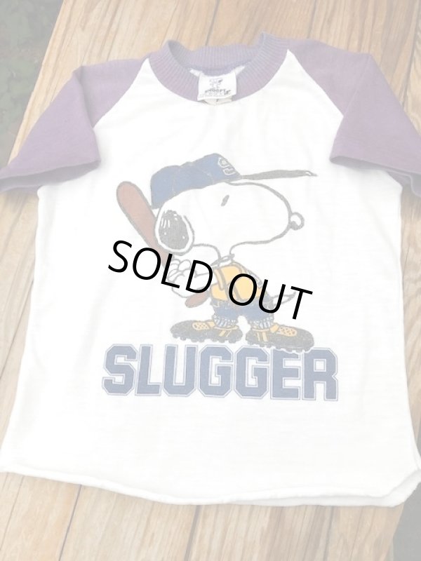 画像1: SNOOPY "SLUGGER" KIDS VINTAGE T-SHIRTS