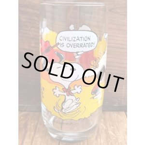 画像: SNOOPY 1980'S "CIVILIZATION IS OVERRATED" CAMP SNOOPY COLLECTION GLASS 