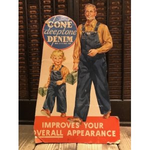 画像: CONE DEEPTONE DENIM 1950'S STORE DISPLAY SIGN