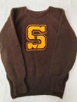 画像1: SULCO "LETTERED" 1950'S BOAT NECK SWEATER