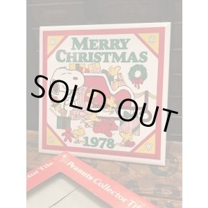 画像: PEANUTS "MERRY CHRISTMAS" 1978'S D.STOCK COLLECTOR TILE