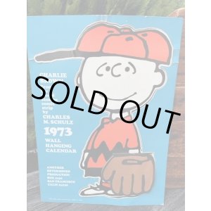 画像: PEANUTS "CHARLIE BROWN"1973'S WALL HANGING CALENDER