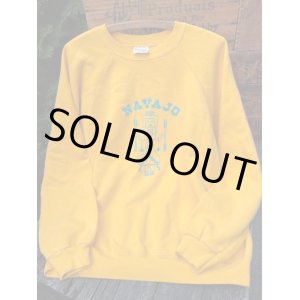 画像: NAVAJO "MADE IN USA" 1980'S YELLOW SWEAT SHIRTS 