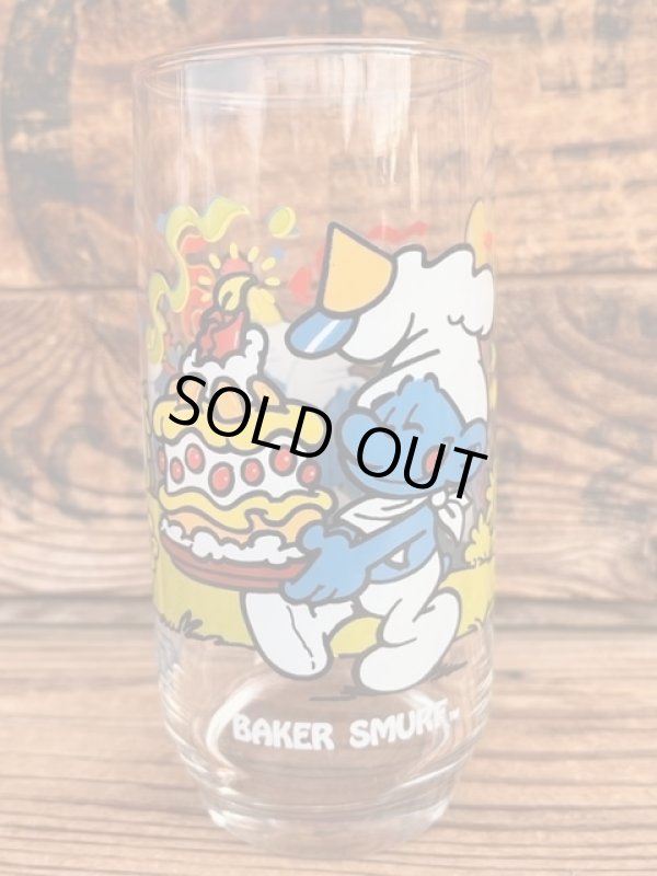 画像1: SMURF 1980'S HARDEES "BAKER SMURF" GLASS 