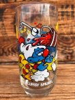 画像1: SMURF 1980'S HARDEES "CLUMSY SMURF" GLASS #1