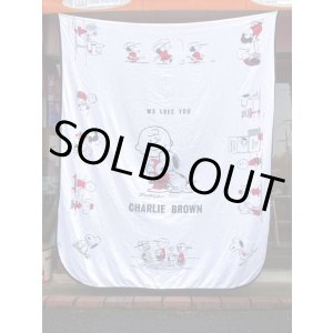 画像: PEANUTS  1960'S " WE LOVE YOU!! CHARLIE BROWN!!!" FABRIC
