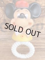 画像: MICKEY MOUSE 1970'S RATTLE SQUEEZE FIGURE