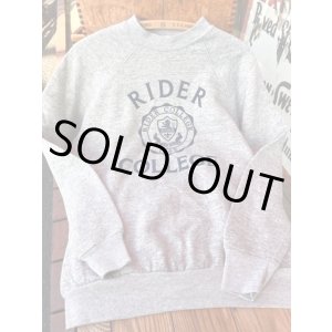 画像: RIDER COLLEGE "MADE IN USA" FLOCK PRINT SWEAT SHIRT