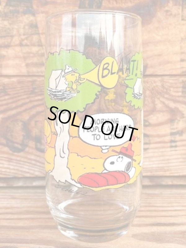 画像1: SNOOPY 1980'S "MORNING PEOPLE" CAMP SNOOPY COLLECTION GLASS #1