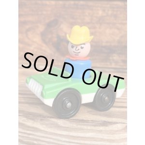 画像: FISHER PRICE VINTAGE "GREEN" CAR ＋TOTS SET