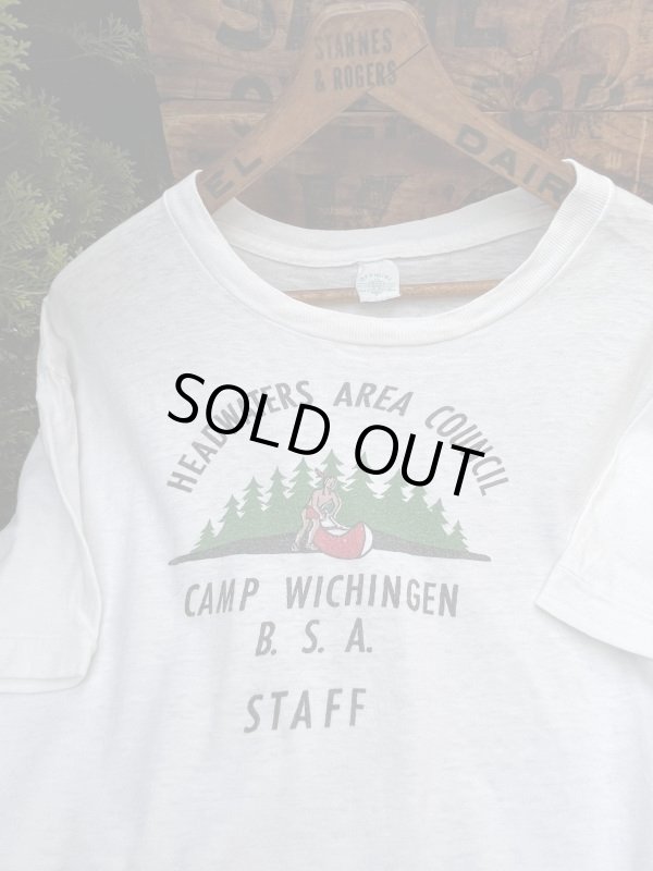 画像1: BOY SCOUT "CAMP WICHINGEN🛶HEADWATERS AREA COUNCIL" 1950'S T-SHIRTS 