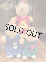 画像: CHIPMUNKS 1980'S  "ALVIN, SIMON & THEODORE" PLUSH DOLL SET