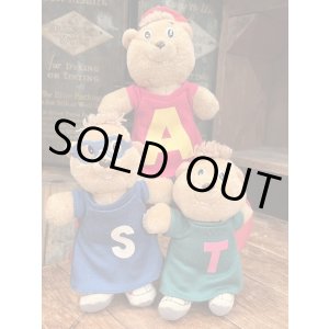 画像: CHIPMUNKS 1980'S  "ALVIN, SIMON & THEODORE" PLUSH DOLL SET
