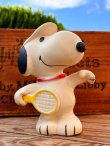 画像1: SNOOPY 1970'S "TENNIS PLAYER" BANK FIGURE