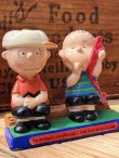 画像1: CHARLIE BROWN & LINUS 1970'S DETERMINED PAPIER MACHE 