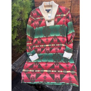 画像: POLO RALPH LAUREN "X-LARGE" KIDS NATIVE AMERICAN PATTERN SWEAT DRESS