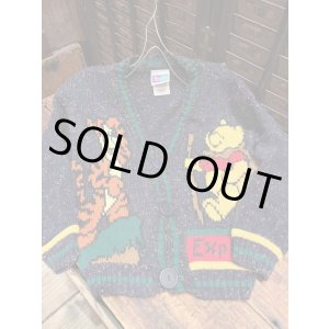 画像: POOH & TIGGER "MADE IN USA" KIDS VINTAGE KNIT CARDIGAN