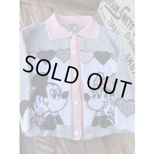 画像: MICKEY & MINNIE MOUSE KIDS VINTAGE KNIT CARDIGAN