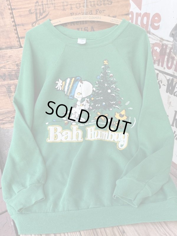 画像1: PEANUTS "BAH HUMBUG!!" "MADE IN USA" OLD SWEAT SHIRTS