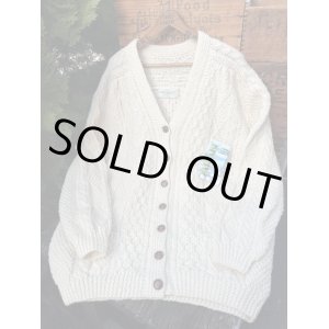 画像: QUILL'S WOOLLEN MARKET "MADE IN IRELAND" D.STOCK ARAN HAND KNIT CARDIGAN