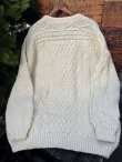 画像10: QUILL'S WOOLLEN MARKET "MADE IN IRELAND" D.STOCK ARAN HAND KNIT CARDIGAN