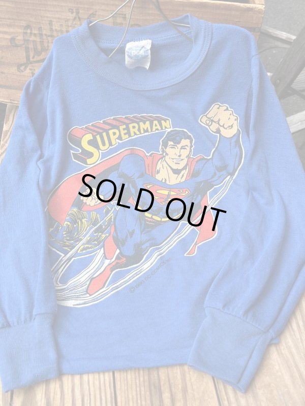 画像1: SUPERMAN KIDS VINTAGE LONG SLEEVE T-SHIRTS