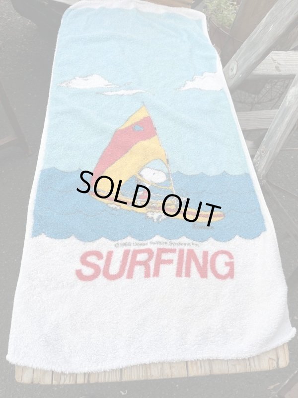 画像1: PEANUTS "SURFING” VINTAGE TOWEL  