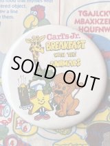 画像: CARL'S JR "BREAKFAST WITH THE ANIMALS" PIN BACK BUTTON 